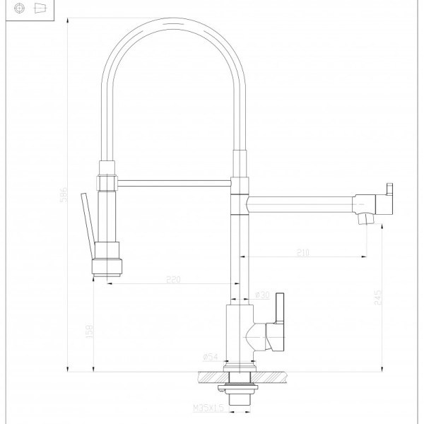 Смеситель для кухни Belbagno сатин (BB-LAM50-IN)