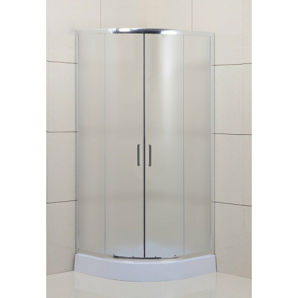 Душевой уголок BelBagno Uno-195 80x80x195 стекло рифленое, профиль хром (UNO-195-R-2-80-P-Cr)