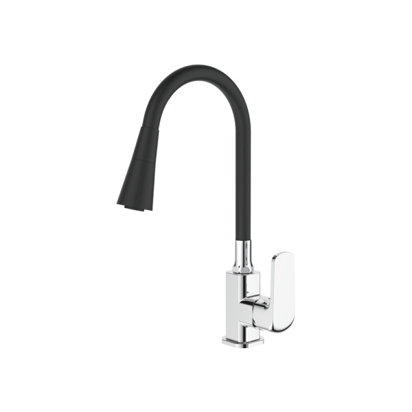 Смеситель для кухни Ledeme с гибким изливом хром (L4144-2) Смеситель для кухни Ledeme с гибким изливом хром (L4144-2)