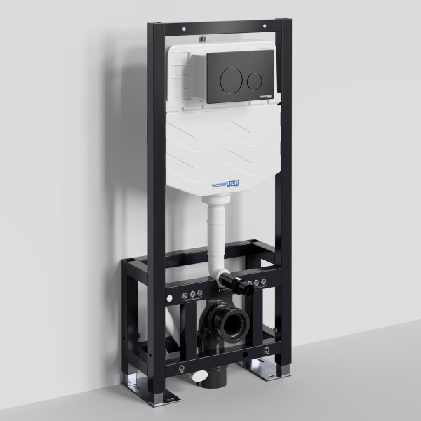 Инсталляция для унитаза WasserKRAFT Dill с клавишей смыва черная матовая (61TLT.010.ME.MB02)