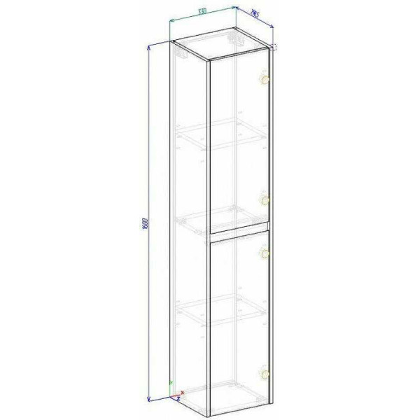Пенал подвесной BelBagno Kraft Rovere Tabacco (KRAFT-160-2A-SC-RT-R)