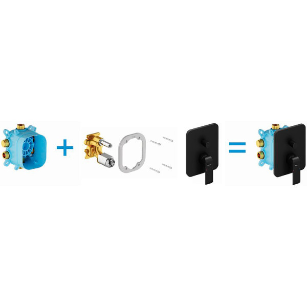 Смеситель для душа Ravak FL 065.20 для R-box внешняя часть черный (X070179)