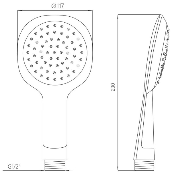 Душевая лейка Melodia 1 функция d120 хром/белый (20538/MKP20538) Душевая лейка Melodia 1 функция d120 хром/белый (20538/MKP20538)