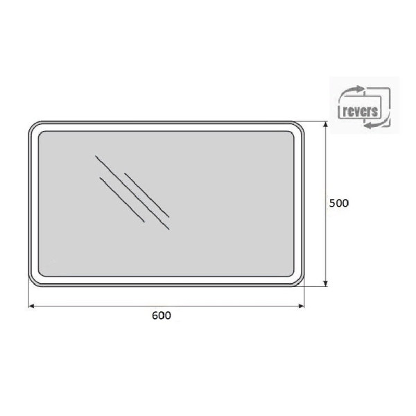 Зеркало с подсветкой BelBagno SPC-MAR 50x60 (SPC-MAR-500-600-LED-BTN)