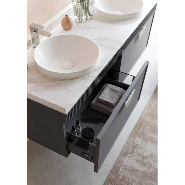 Тумба подвесная Orka Molino 820x550x530 с раковиной антрацит матовый (5004666) Тумба подвесная Orka Molino 820x550x530 с раковиной антрацит матовый (5004666)