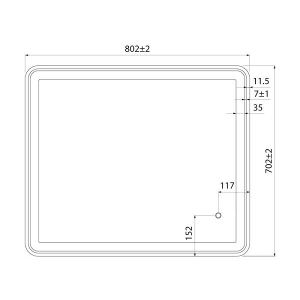 Зеркало с подсветкой Iddis Cloud 80x70 (CLO8000i98)