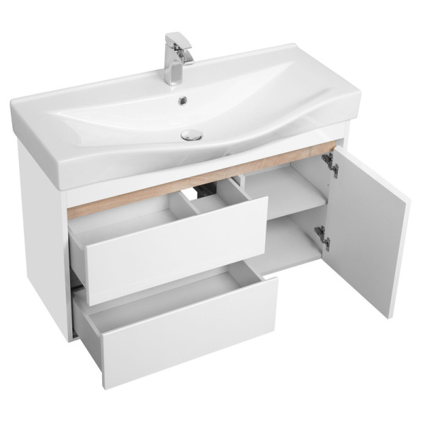 Тумба подвесная Aquaton 100x35,7x55,4 белая (1A249001NT010) Тумба подвесная Aquaton 100x35,7x55,4 белая (1A249001NT010)