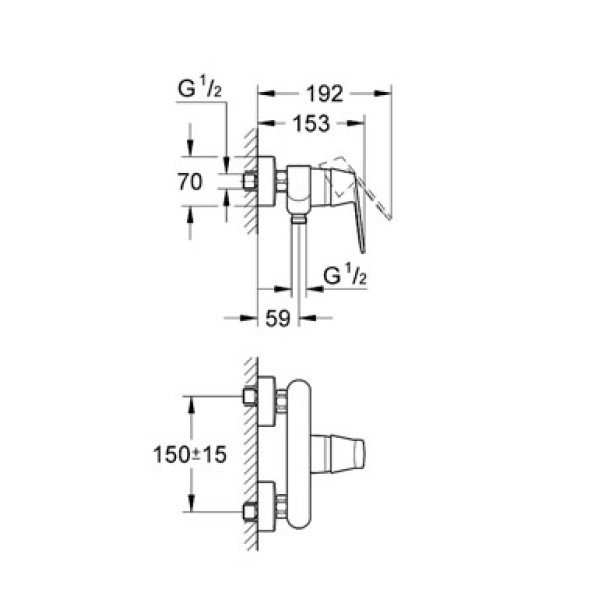 Смеситель для душа Grohe Eurosmart Cosmopolitan (32837000) Смеситель для душа Grohe Eurosmart Cosmopolitan (32837000)