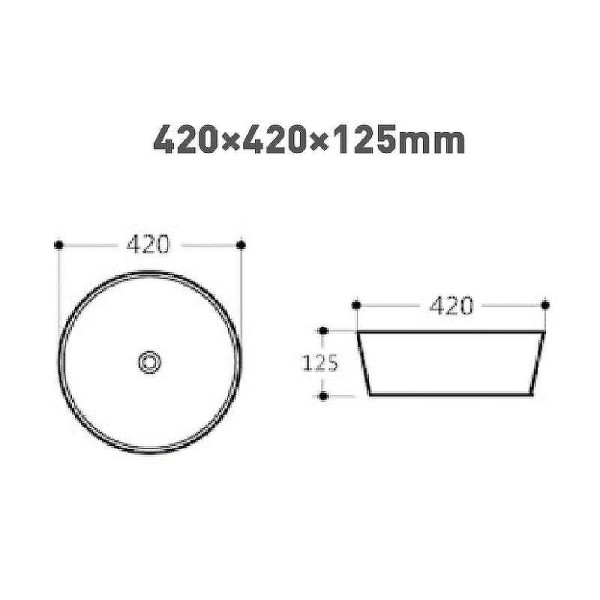 Раковина накладная Aquanet SMART-1-MB 42х42х12,5 черная матовая (273686)