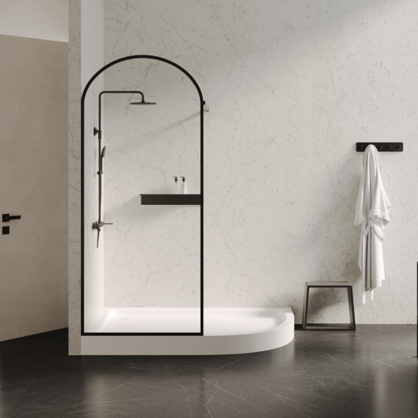 Душевой поддон Abber L 100х90 белый (AD3E109 L)