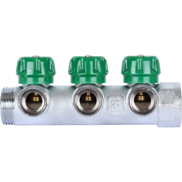 Коллектор 3 отвода регулируемый 1"x3/4"(18)EK Stout (хром) (SMB-6850-013403) Коллектор 3 отвода регулируемый 1"x3/4"(18)EK Stout (хром) (SMB-6850-013403)