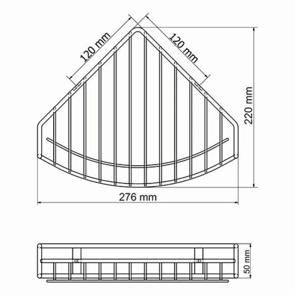 Полка подвесная WasserKraft бронзовый темный (K-1711)