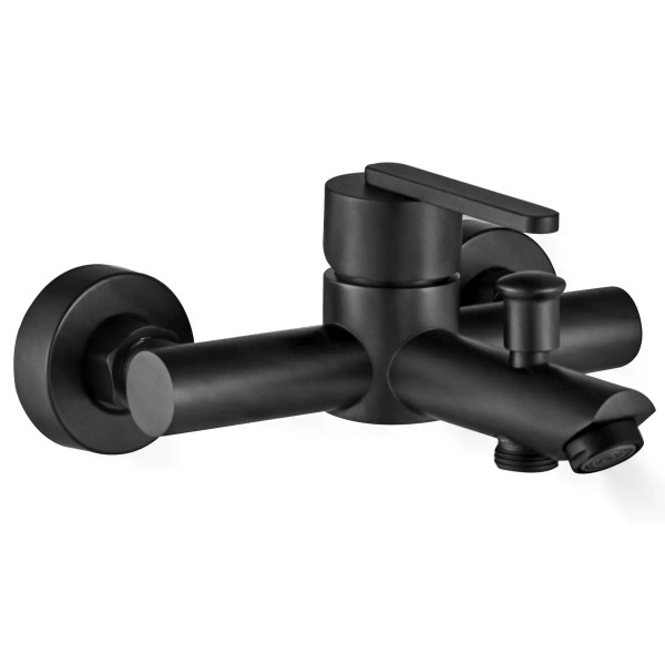 Смеситель для раковины Rea Ontario с душевым комплектом черный матовый (REA-B5512)