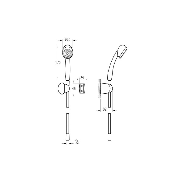Смеситель для ванны и душа Vitra Stern хром (458655)