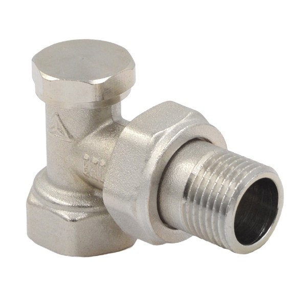 Клапан настроечный угловой 1/2" Okseler (никель) (oks00384) Клапан настроечный угловой 1/2" Okseler (никель) (oks00384)