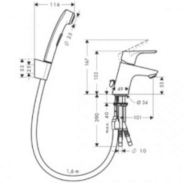 Смеситель для раковины Hansgrohe Focus E2 (31926000)