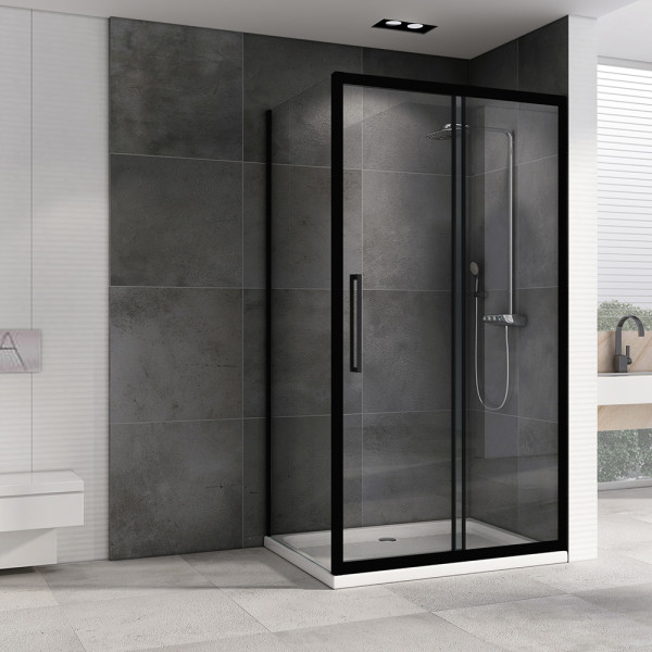 Душевой уголок ABBER Schwarzer Diamant 120*90 стекло прозрачное, профиль черный (AG30120BH-S90B-S90B) Душевой уголок ABBER Schwarzer Diamant 120*90 стекло прозрачное, профиль черный (AG30120BH-S90B-S90B)