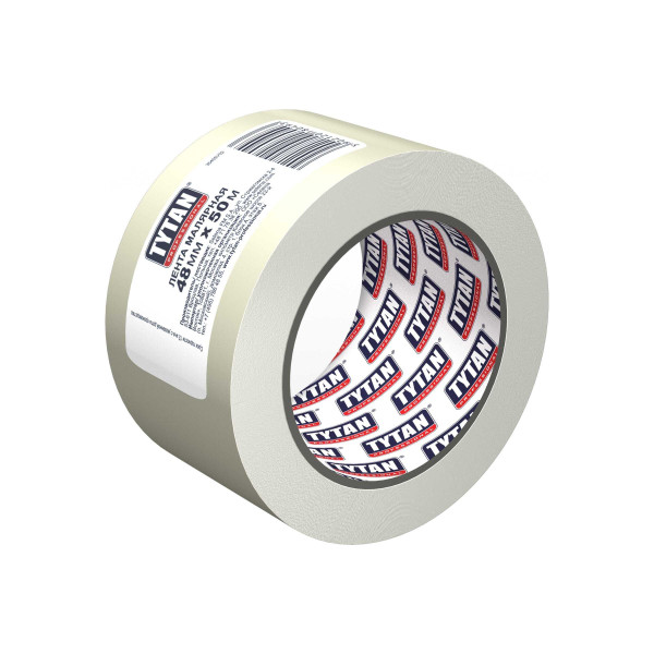 Лента клейкая малярная Tytan Professional 48мм*50м (белая) Лента клейкая малярная Tytan Professional 48мм*50м (белая)