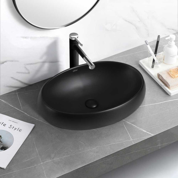 Раковина накладная ABBER Bequem 60x40,5 черная (AC2102MB) Раковина накладная ABBER Bequem 60x40,5 черная (AC2102MB)