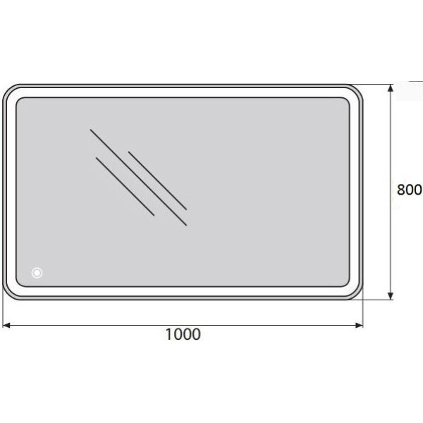 Зеркало с подсветкой BelBagno SPC-MAR 100x80 (SPC-MAR-1000-800-LED-BTN)