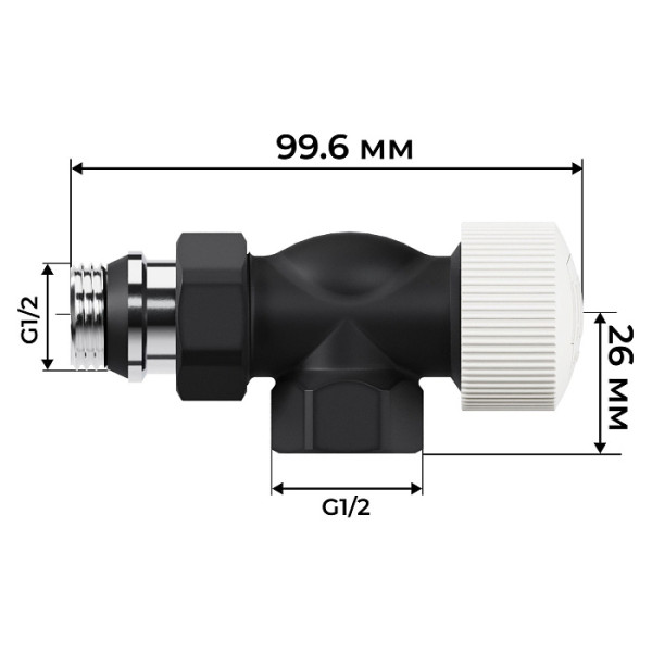 Комплект термостатический осевой 1/2" Royal Thermo Design М30х1,5 (Черный) (RATVDO11212BL) Комплект термостатический осевой 1/2" Royal Thermo Design М30х1,5 (Черный) (RATVDO11212BL)