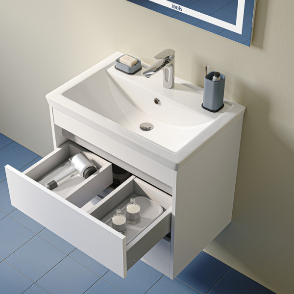 Тумба с умывальником подвесная Iddis Zodiac X 60 см белый подходит умыв. 4076000i28 (ZDX60W0i95K) Тумба с умывальником подвесная Iddis Zodiac X 60 см белый подходит умыв. 4076000i28 (ZDX60W0i95K)