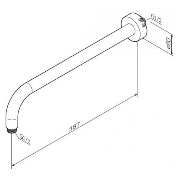 Держатель для верхнего душа AM.PM 390 мм (F0500701)