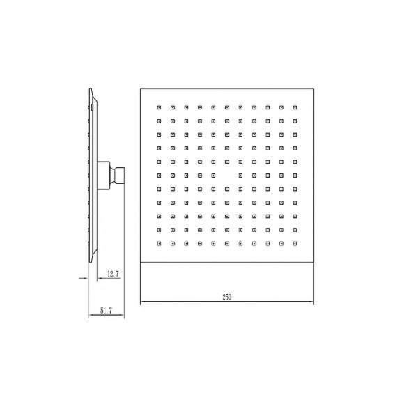 Верхний душ Aquanet Static 250 мм (AF330-84-S250B)