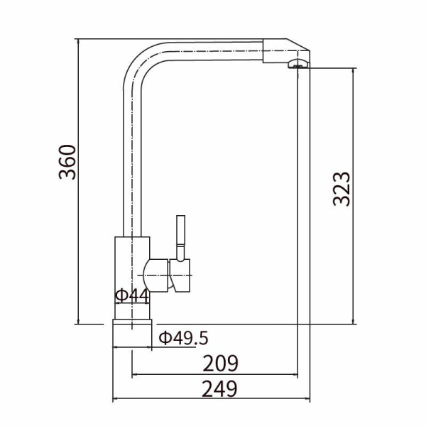 Смеситель для кухни Fashun сатин (A54909)