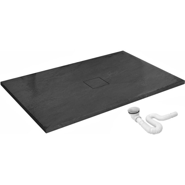 Душевой поддон REA Stone black 120x80 (REA-K9602)