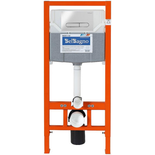 Инсталляция для унитаза с клавишей BelBagno хром (BB001-120/BB005-PR-CHROME)