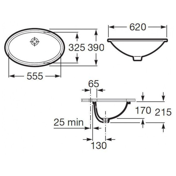 Раковина врезная Roca Grand Berna 62 (327899000) Раковина врезная Roca Grand Berna 62 (327899000)