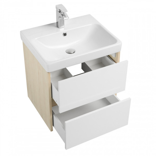 Тумба подвесная Aquaton Сканди 532x427x522 белый, дуб верона (1.A251.7.01S.DB2.0)