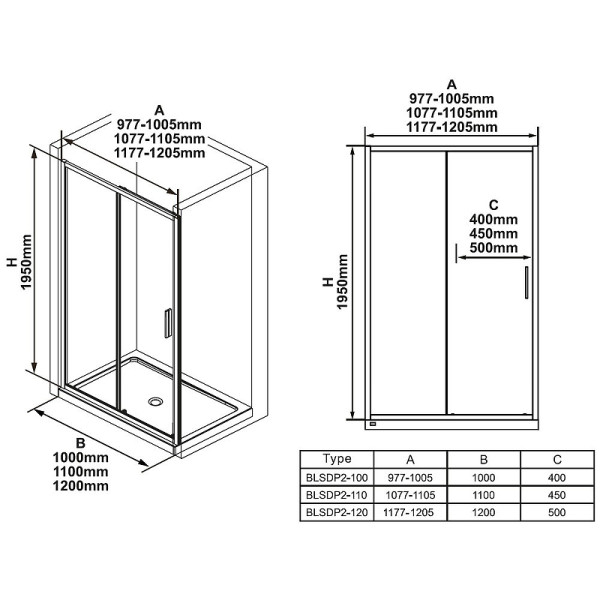 Дверь душевая Ravak Blix 100x195 стекло прозрачное, профиль черный матовый (X0PMA030Z1) Дверь душевая Ravak Blix 100x195 стекло прозрачное, профиль черный матовый (X0PMA030Z1)