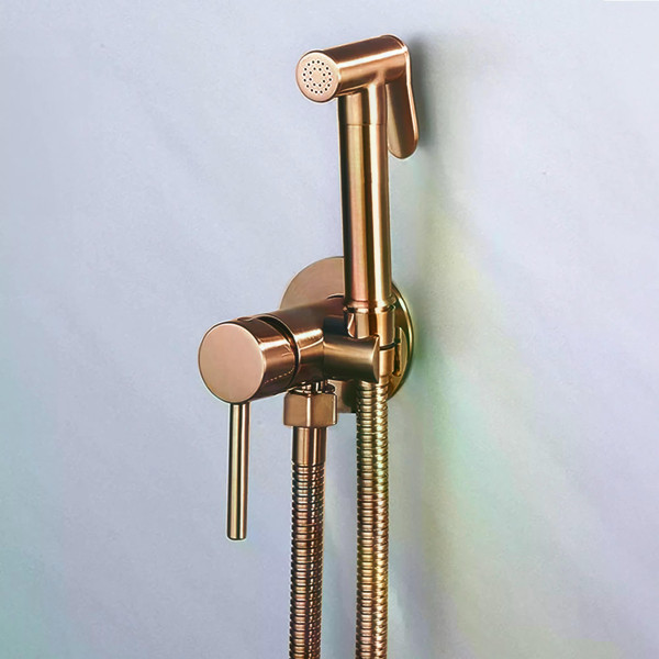Смеситель для биде Rea Loop Copper с гигиеническим душем медь матовая (REA-B6314) Смеситель для биде Rea Loop Copper с гигиеническим душем медь матовая (REA-B6314)