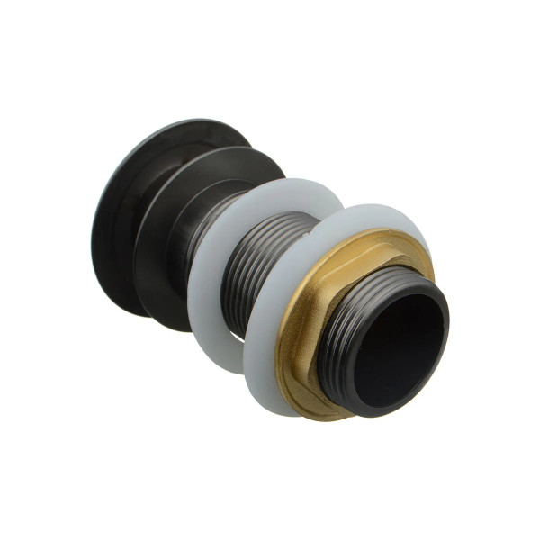 Донный клапан для раковины TeRma 1 1/4" (32 мм.) Click-Clack (с большой кнопкой матовый хром (10099)