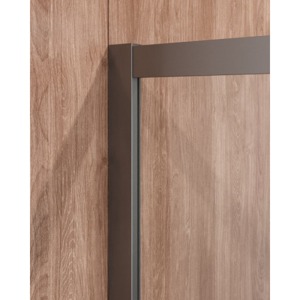 Душевой уголок Cezares Molveno 110x110x195 стекло прозрачное, профиль оружейная сталь (MOLVENO-R-11-90+20-C-GM-IV)