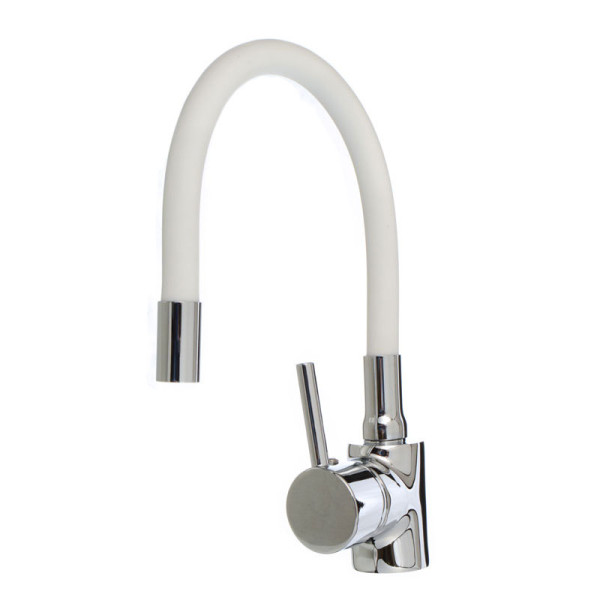 Смеситель для кухни Ex-promt Kitchen с гибким изливом, хром (Ex125.4-11 white)