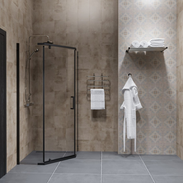 Душевой уголок Triton Дека 90x90 стекло прозрачное, профиль черный (DK347) Душевой уголок Triton Дека 90x90 стекло прозрачное, профиль черный (DK347)