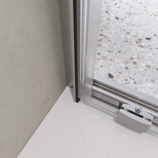 Душевые двери BelBagno Luce 140x195 стекло прозрачное, профиль хром (LUCE-BF-1-140-C-Cr)