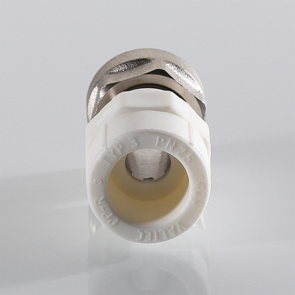 Переход с накидной гайкой PP-R 20*3/4"(18) EK VALTEC (латунь, белый) VTp.708.E.02005 Переход с накидной гайкой PP-R 20*3/4"(18) EK VALTEC (латунь, белый) VTp.708.E.02005