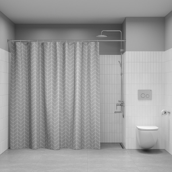 Шторка для ванн текстильная Iddis Base 240x200 серая (BD06P24i11) Шторка для ванн текстильная Iddis Base 240x200 серая (BD06P24i11)