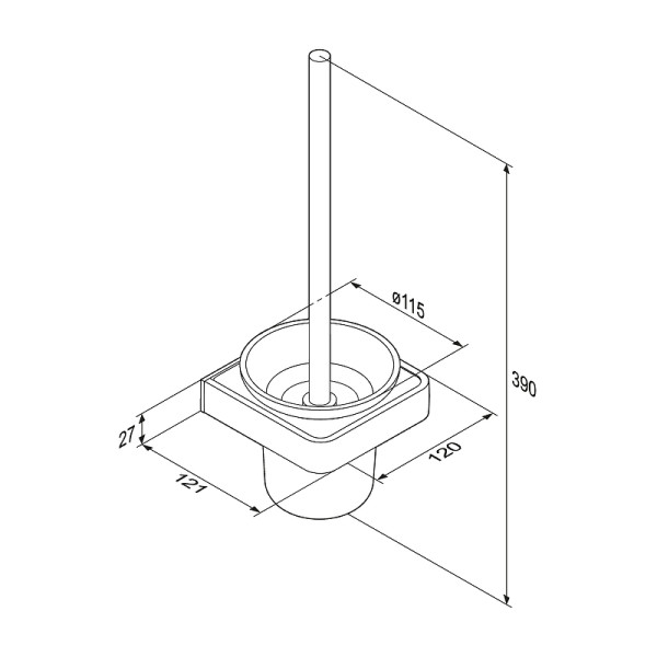 Стойка с туалетной щеткой Damixa Jupiter (DA7733300)