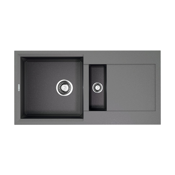 Мойка для кухни врезная Omoikiri Sakaime 86-2-GR Tetogranit/leningrad grey (4993560)