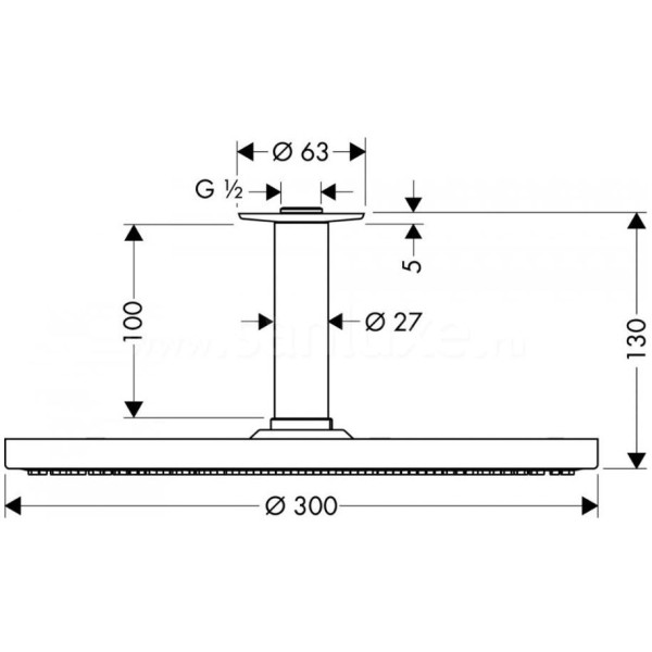 Душ верхний Hansgrohe Raindance Air (27494000) Душ верхний Hansgrohe Raindance Air (27494000)
