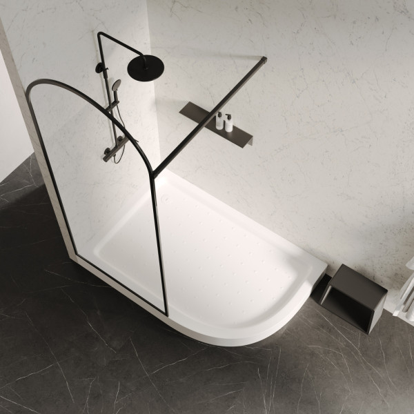 Душевой поддон Abber L 100х90 белый (AD3E109 L)