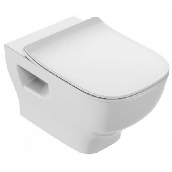 Сиденье для унитаза Jacob Delafon Struktura тонкая c микролифтом и фукцией быстрого снятия, белое (E20606-00)