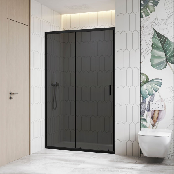 Душевая дверь RGW 150x195 стекло тонированное, профиль черный (06091315-34) Душевая дверь RGW 150x195 стекло тонированное, профиль черный (06091315-34)