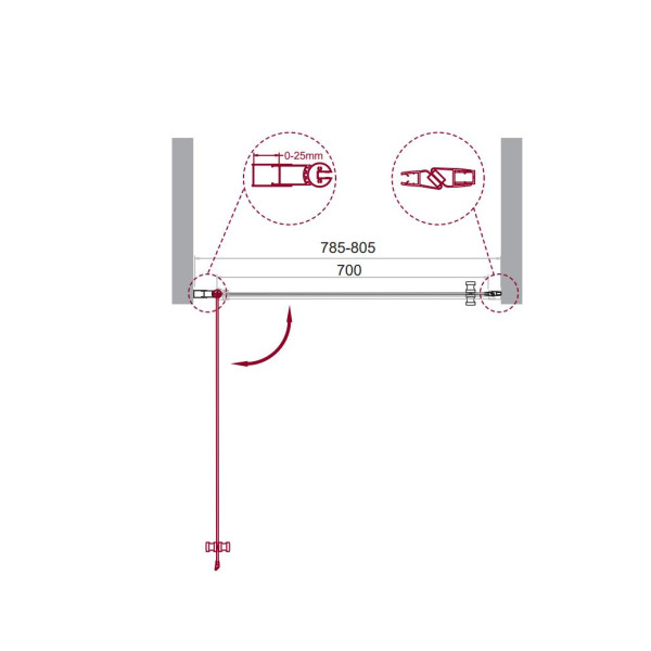 Душевая дверь BelBagno Etna 80х195 стекло прозрачное, профиль хром (ETNA-B-1-80-C-Cr) Душевая дверь BelBagno Etna 80х195 стекло прозрачное, профиль хром (ETNA-B-1-80-C-Cr)