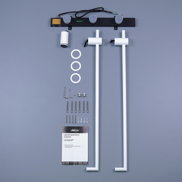 Полотенцесушитель электрический Abber Charme 345x800 белый матовый (AH4002MW) Полотенцесушитель электрический Abber Charme 345x800 белый матовый (AH4002MW)